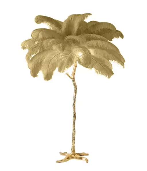 Scandinavische Veren Vloerlamp – Moderne Staande Lamp met Sfeerverlichting