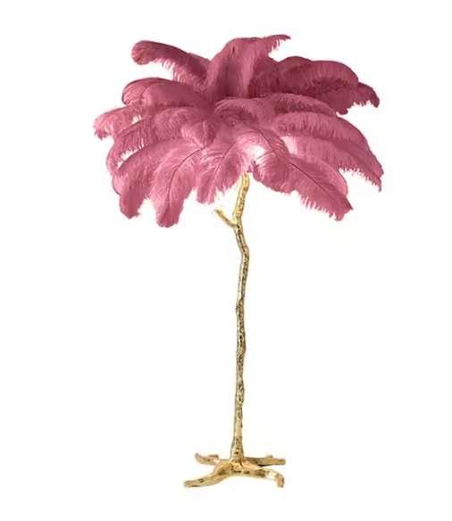 Scandinavische Veren Vloerlamp – Moderne Staande Lamp met Sfeerverlichting