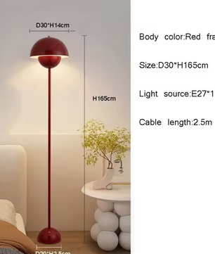 Moderne Crèmekleurige Vloerlamp – LED Staande Lamp met E27 Fitting