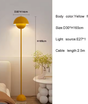 Moderne Crèmekleurige Vloerlamp – LED Staande Lamp met E27 Fitting