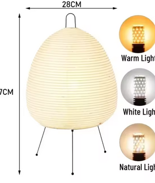 Japanse Rijstpapier Vloerlamp – Wabi Sabi Staande Lamp met Vintage Design