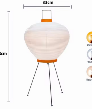 Japanse Rijstpapier Vloerlamp – Wabi Sabi Staande Lamp met Vintage Design