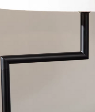 Vloerlamp met Tafel & USB – Linnen Lampenkap Ø40x168 cm