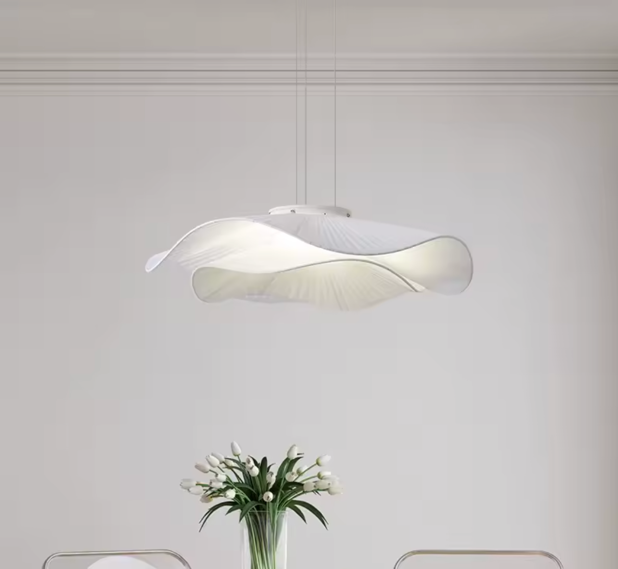 Moderne Stoffen LED Hanglamp – Scandinavische Dimbare Plafondlamp