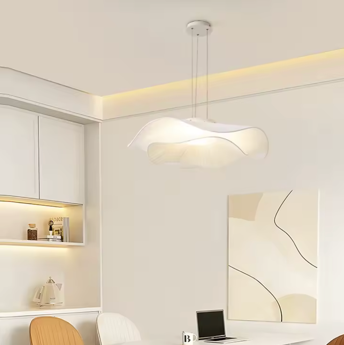 Moderne Stoffen LED Hanglamp – Scandinavische Dimbare Plafondlamp