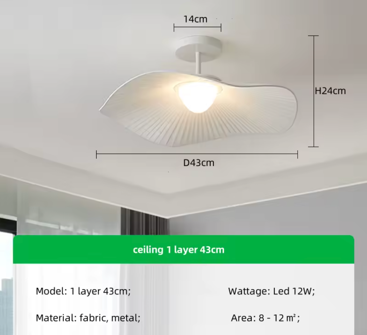 Moderne Stoffen LED Hanglamp – Scandinavische Dimbare Plafondlamp