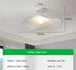 Moderne Stoffen LED Hanglamp – Scandinavische Dimbare Plafondlamp