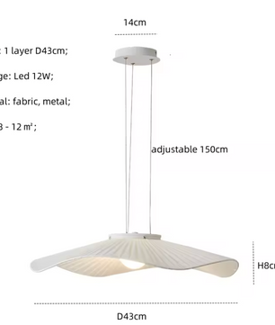 Moderne Stoffen LED Hanglamp – Scandinavische Dimbare Plafondlamp