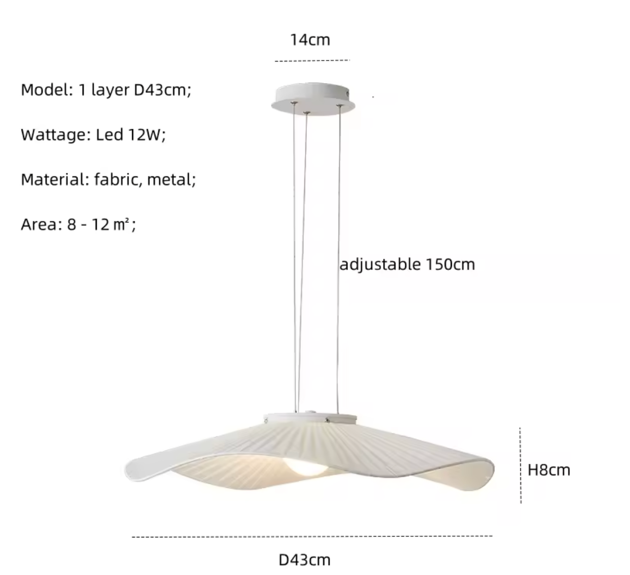 Moderne Stoffen LED Hanglamp – Scandinavische Dimbare Plafondlamp