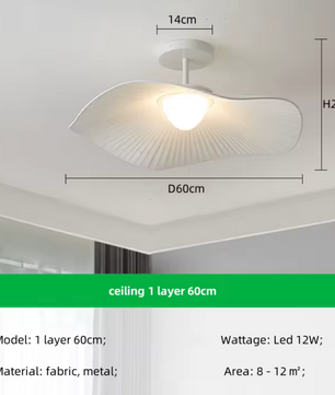 Moderne Stoffen LED Hanglamp – Scandinavische Dimbare Plafondlamp