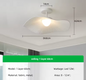 Moderne Stoffen LED Hanglamp – Scandinavische Dimbare Plafondlamp