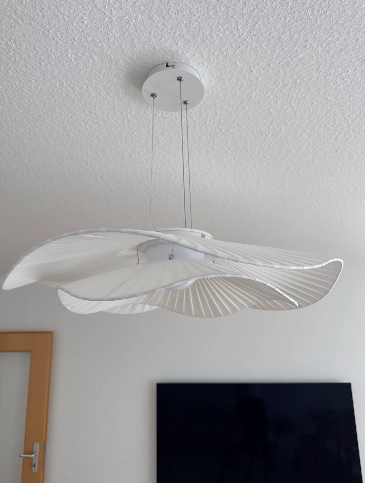 Moderne Stoffen LED Hanglamp – Scandinavische Dimbare Plafondlamp