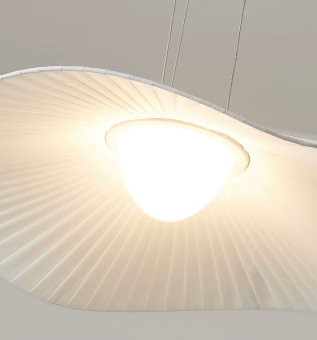 Moderne Stoffen LED Hanglamp – Scandinavische Dimbare Plafondlamp