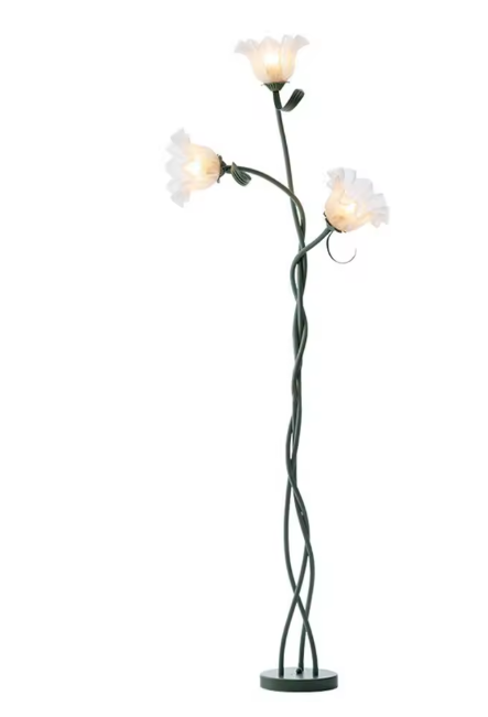 Lily Vloerlamp – Moderne LED Hoeklamp met 3 Lichtkleuren, Vintage Landelijke Stijl