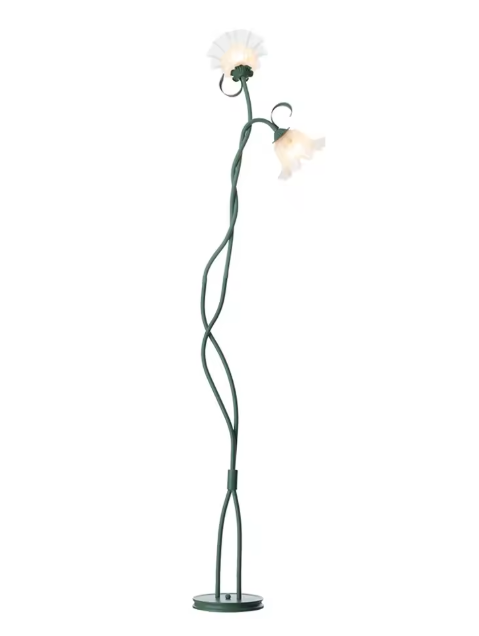 Lily Vloerlamp – Moderne LED Hoeklamp met 3 Lichtkleuren, Vintage Landelijke Stijl