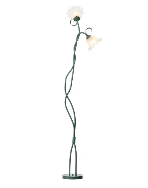 Lily Vloerlamp – Moderne LED Hoeklamp met 3 Lichtkleuren, Vintage Landelijke Stijl