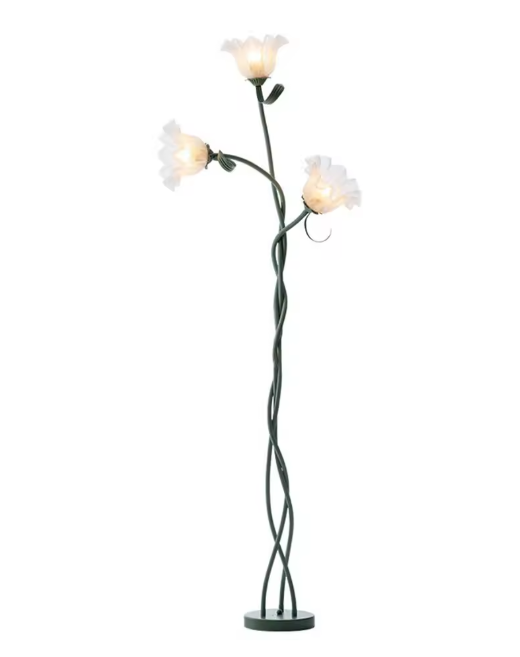 Lily Vloerlamp – Moderne LED Hoeklamp met 3 Lichtkleuren, Vintage Landelijke Stijl