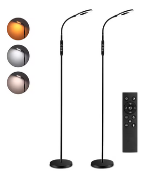 Multifunctionele Dimbare LED Vloerlamp – 360° Verstelbaar, 1800K-6000K, Nachtlamp & Geheugenfunctie