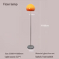 Bauhaus Retro Tafellamp – Glazen Paddenstoel Lamp met Gradiënt Oranje, Sfeervol & Decoratief