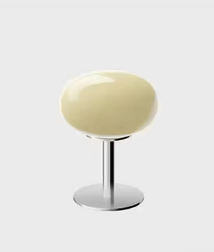 Lollipop Tafellamp – Retro Crème Glazen Lamp met Aanraaksensor & Oplaadbare Batterij