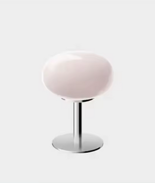 Lollipop Tafellamp – Retro Crème Glazen Lamp met Aanraaksensor & Oplaadbare Batterij