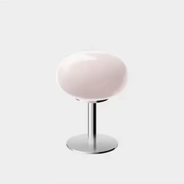 Lollipop Tafellamp – Retro Crème Glazen Lamp met Aanraaksensor & Oplaadbare Batterij