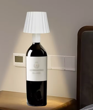 Draadloze Fles Tafellamp – LED Lamp met Touch Control, 3 Lichtkleuren & Traploos Dimmen