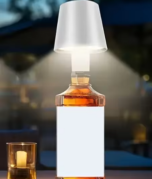 Draadloze Fles Tafellamp – LED Lamp met Touch Control, 3 Lichtkleuren & Traploos Dimmen