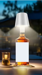 Draadloze Fles Tafellamp – LED Lamp met Touch Control, 3 Lichtkleuren & Traploos Dimmen