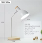 Houten Nordic Tafellamp – Flexibele LED Bureaulamp met E27 Fitting
