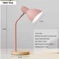 Houten Nordic Tafellamp – Flexibele LED Bureaulamp met E27 Fitting