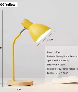 Houten Nordic Tafellamp – Flexibele LED Bureaulamp met E27 Fitting