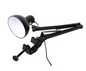 Flexibele Bureaulamp met Zwenkarm & Tafelklem – E27/E26 Fitting, Metaal, Zwart