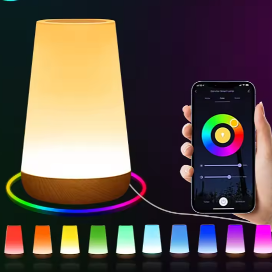 Slim WiFi Nachtlampje – Dimbaar & Meerkleurig, Werkt met Alexa & Google Home