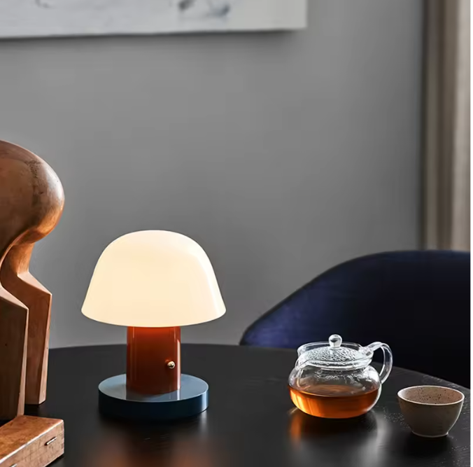 Paddenstoel Tafellamp – Oplaadbaar LED Nachtlampje met Touch & Dimbaar Licht