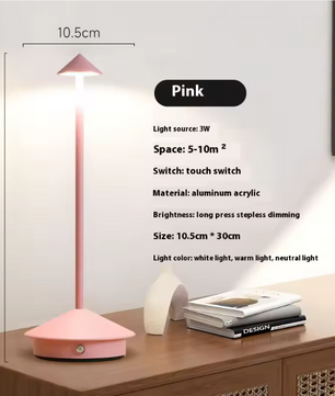 Draadloze LED Tafellamp – Oplaadbaar & Dimbaar, Modern Design