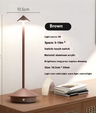 Draadloze LED Tafellamp – Oplaadbaar & Dimbaar, Modern Design