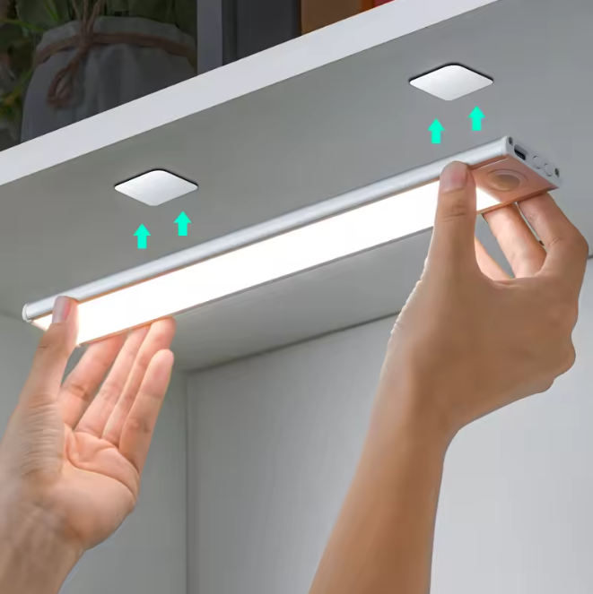 LED Kastlamp met Bewegingssensor – USB Oplaadbaar & Dimbaar, 20–60 cm