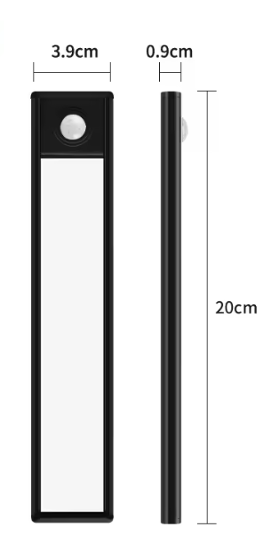 LED Kastlamp met Bewegingssensor – USB Oplaadbaar & Dimbaar, 20–60 cm