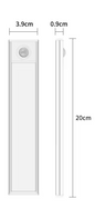 LED Kastlamp met Bewegingssensor – USB Oplaadbaar & Dimbaar, 20–60 cm