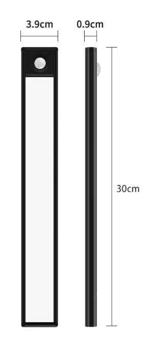 LED Kastlamp met Bewegingssensor – USB Oplaadbaar & Dimbaar, 20–60 cm