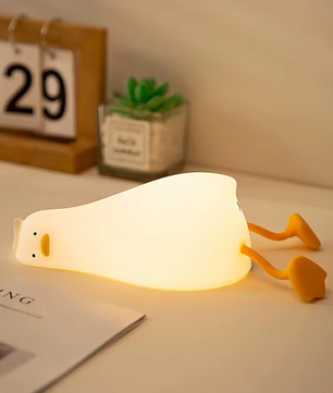 LED Nachtlampje Eend – Schattige Siliconen Kinderlamp met Timer & 3 Niveaus Dimbaar