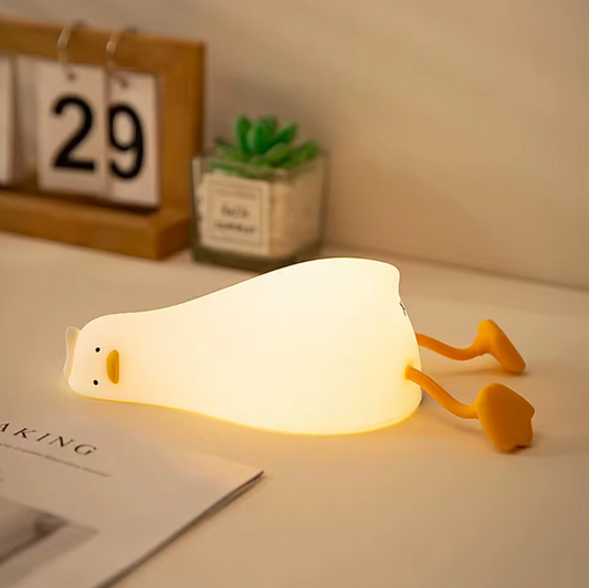 LED Nachtlampje Eend – Schattige Siliconen Kinderlamp met Timer & 3 Niveaus Dimbaar