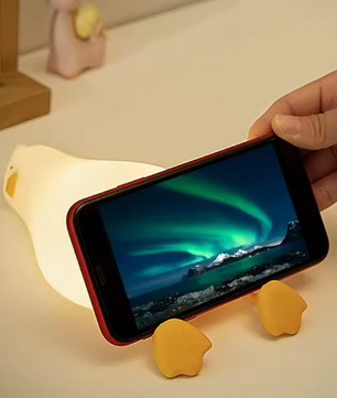 LED Nachtlampje Eend – Schattige Siliconen Kinderlamp met Timer & 3 Niveaus Dimbaar