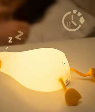 LED Nachtlampje Eend – Schattige Siliconen Kinderlamp met Timer & 3 Niveaus Dimbaar