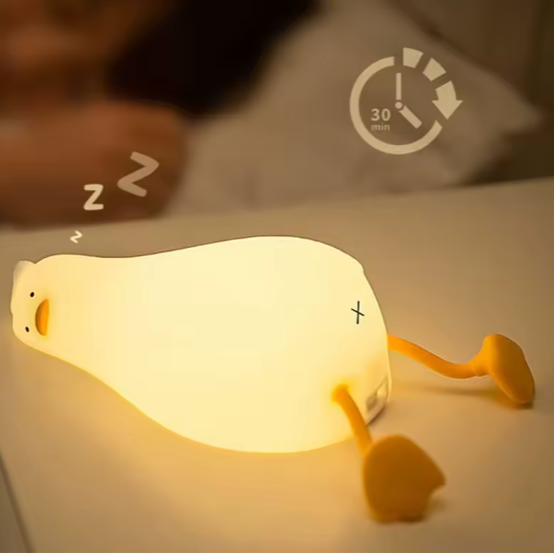 LED Nachtlampje Eend – Schattige Siliconen Kinderlamp met Timer & 3 Niveaus Dimbaar