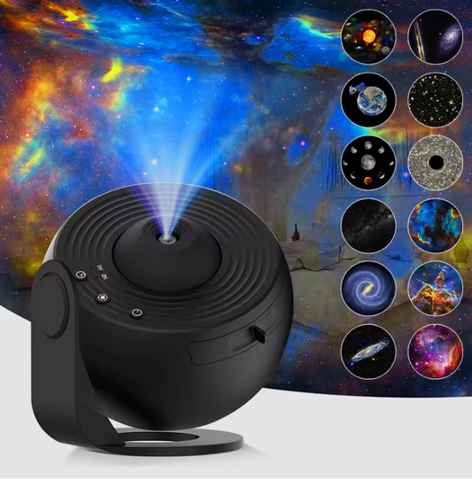 Galaxy Projector 12-in-1 – Sterrenhemel Nachtlamp & 360° Planetarium Projector