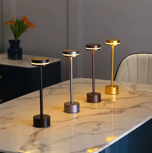 LED Paddenstoel Tafellamp – Oplaadbaar Touchlampje met Driekleurige Verlichting