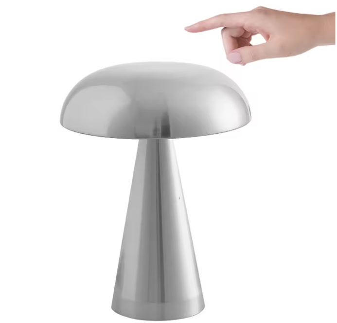LED Paddenstoel Tafellamp – Oplaadbaar Touchlampje met Driekleurige Verlichting