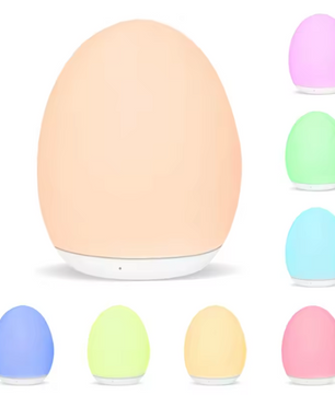 7-kleuren Nachtlampje – Dimbare RGB LED Bedlamp met Touch & Afstandsbediening, USB Oplaadbaar